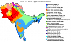 South Asia's Köppen climate classification map[168] is based on ...