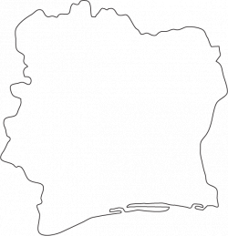 Cote D Ivoire Outline Map