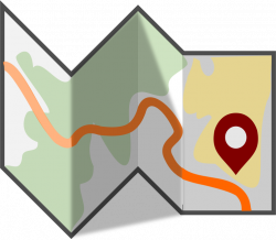 Clipart - folded map