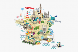 Map Of France For French Language Course - Fun Map Of France ...