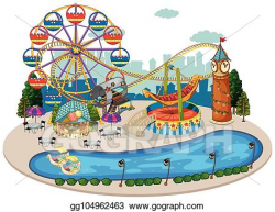 Vector Illustration - A map of fun fair. EPS Clipart ...