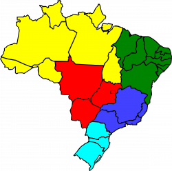 Clipart - Colored map of Brazil