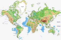 Vector World Geography Map, World Map, Vector Map, Global ...
