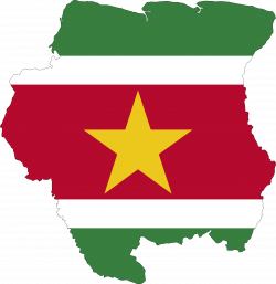 Clipart - Suriname Map Flag