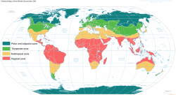 General climate zones - meteoblue | Geography | Pinterest