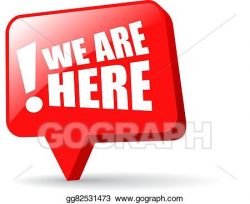 EPS Illustration - We are here map pin. Vector Clipart ...