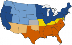 Map Depicting Border States, U.S. Civil War