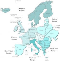 Free Clipart Map of Europe