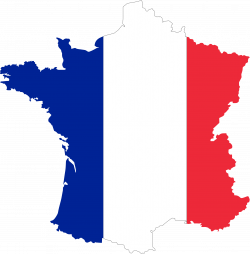 Clipart - France Flag Map