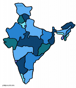 Free India Clip Art by Phillip Martin, Map of India | Phillip Martin ...
