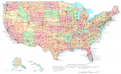 Printable : Jpg Freeuse Map United States Interstates Road ...