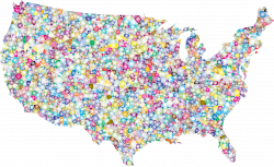 Clipart - Sweet Tiled United States Map