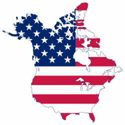 File:Flag map of Canada and United States (American Flag).png ...