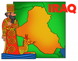 Middle East Clip Art by Phillip Martin, Map of Iraq