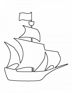 Pirate ship pattern. Use the printable outline for crafts, creating ...