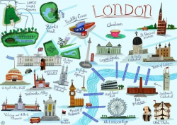 London Tourist Map, 2008, (gouache), Smith, Anne / Private ...