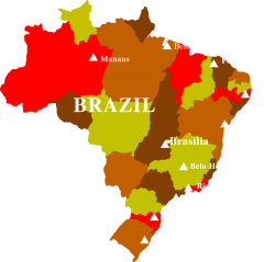 Brazil | Free Stock Photo | Illustrated map of Brazil | # 17549