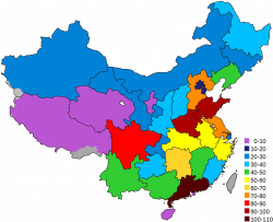 PR China Provinces by population map | Maps | Pinterest