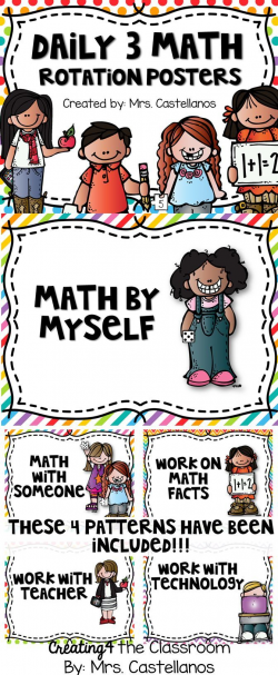 Math Center Posters {Math Workshop Posters} | Math Rotations ...