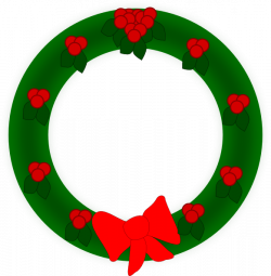 Holiday Wreath Clip Art at Clker.com - vector clip art online ...