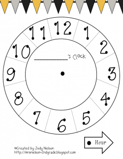 Paper Plate Clock Template.pdf | 1st Grade Math | Clipart ...