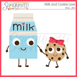 Milk and Cookie Clipart Milk Clipart Cookie by ...