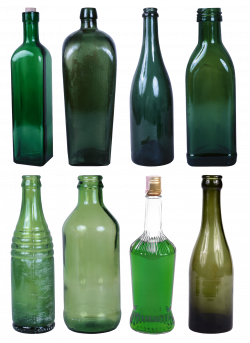 Set of Empty Alcohol Bottles | Isolated Stock Photo by noBACKS.com