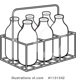 Milk Bottle Clipart #1131342 - Illustration by Lal Perera