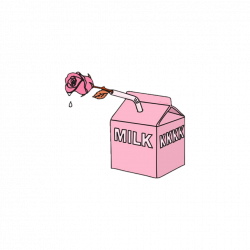 milk kkkk rose pink tumblr - Sticker by Paola