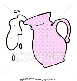 EPS Vector - Comic cartoon milk jug. Stock Clipart ...