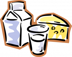 Dairy Products Milk, Cheese - Vector Image