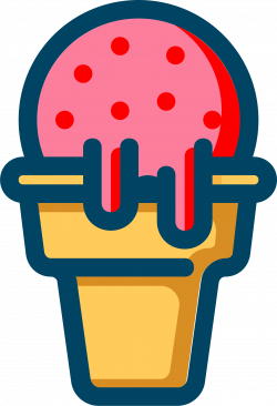 Clipart - strawberry ice cream