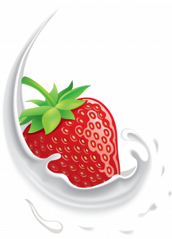 Juice Royalty-free Flavored milk Clip art - Strawberry fruit and ...