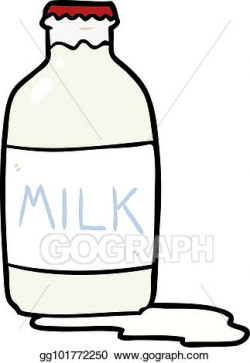 Vector Illustration - Cartoon pint of fresh milk. Stock Clip ...