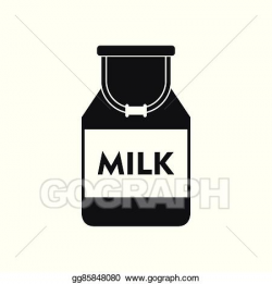 Vector Stock - Milk can icon in simple style. Clipart ...
