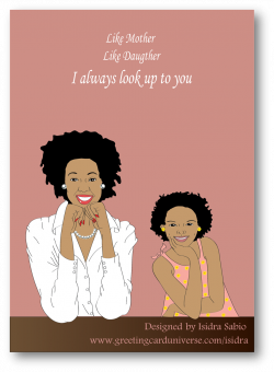 Mother's Day- Like mother like daughter Card | Pinterest | Black mother