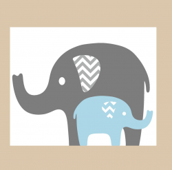Modern Baby Elephant Clip Art Mommy and baby elephant ...