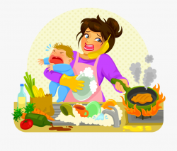 Clipart Mom Cleaning Room - Busy Mother, Cliparts & Cartoons ...