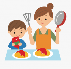 Mom Clipart Cooking - Help Cooking Clip Art , Transparent ...