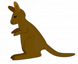 Wallaby clipart cute - Pencil and in color wallaby clipart cute