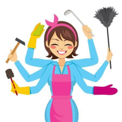 Stock Vector | Cleaning lady | House cleaning services, Mom ...