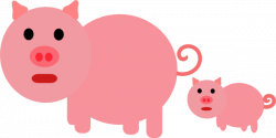 Mother And Baby Piglet Clip Art at Clker.com - vector clip ...