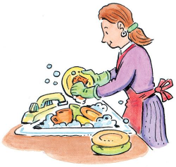 Mother washing dishes clipart 3 » Clipart Portal