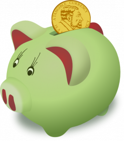 Piggy Bank Money Art - Clipart Vector Illustration •
