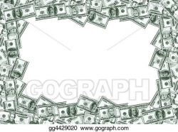 Drawing - Cash frame. Clipart Drawing gg4429020 - GoGraph
