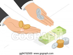 Vector Clipart - Offer of money isometric projection concept ...