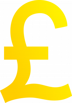 Golden Pound Sterling Symbol - Free Clip Art