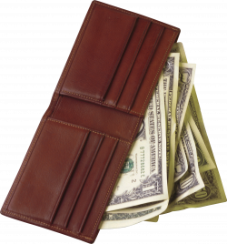 Wallet with Money One | Isolated Stock Photo by noBACKS.com