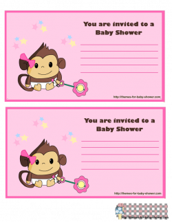Free Printable Monkey Baby Shower Kit for Baby Girls. | Oh My Baby!