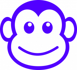 Public Domain Clip Art Image | funny monkey face simple path | ID ...
